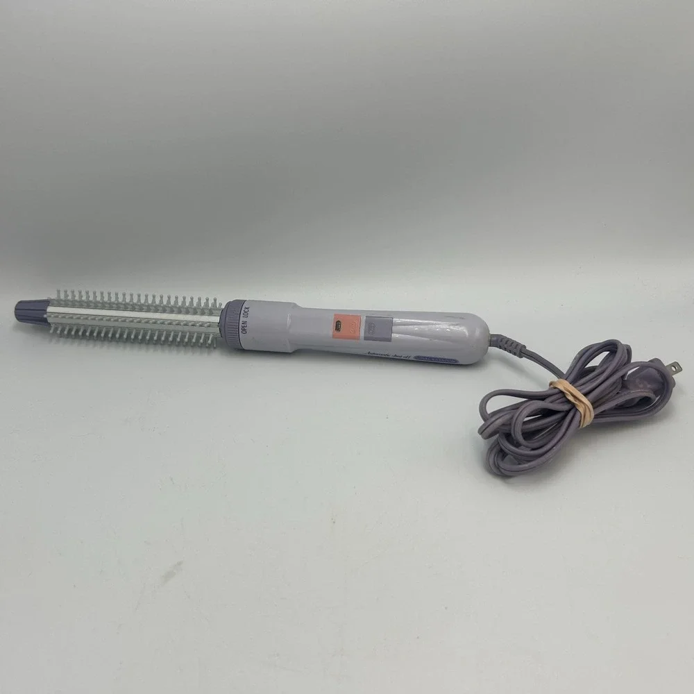 Vidal Sassoon 90s Purple Curling Brush VS-195 Vintage Tested Automatic Shut Off